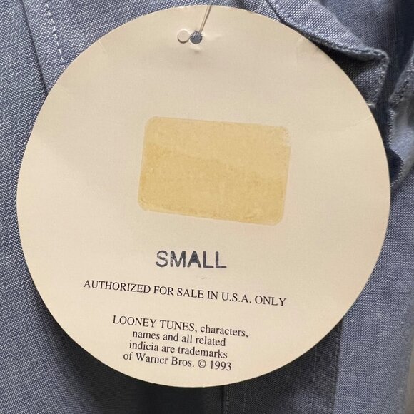 Vintage 90s Looney Tunes Button Down Shirt Embroidered Size Small NWT - Picture 8 of 8